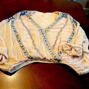 Beautiful embroidered shirt with beadwork